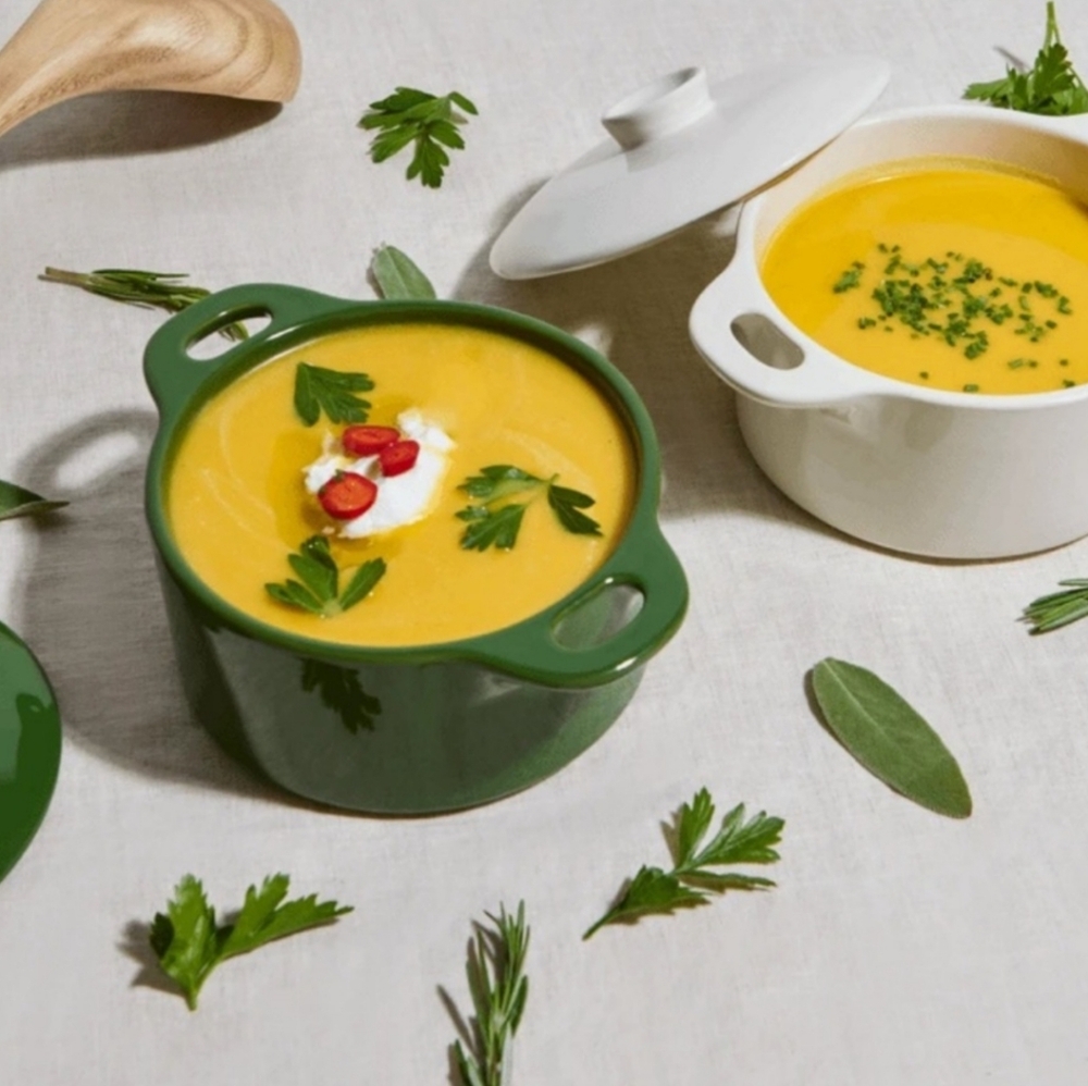 NEW Brocc Your Body Mini Round Ceramic Cocotte Set
